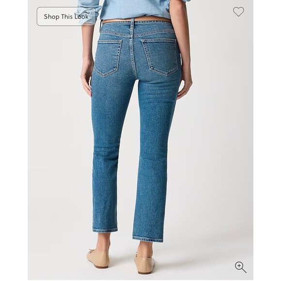 J. Crew Mid-Rise Flare Crop Med Wash Women's Jeans Size 30 - Picture 9 of 9